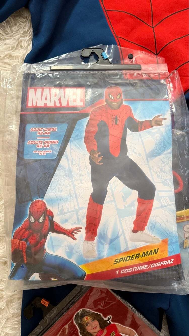 Marvel Costume Spider-Man adult size L for Halloween 2 pcs